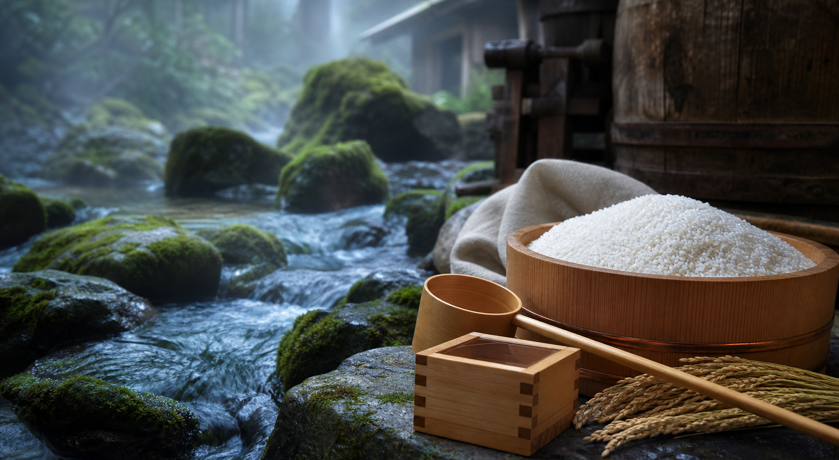 伝説の水と酒米のイメージ