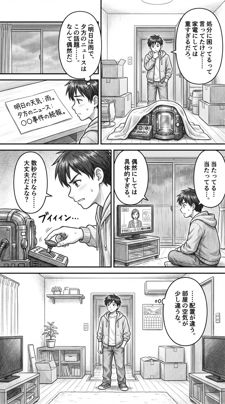日常ミステリー風のモノクロ漫画作品サンプル