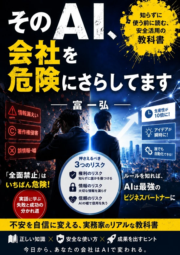 そのAI、会社を危険にさらしてます: 知らずに使う前に読む、安全活用の教科書 の表紙