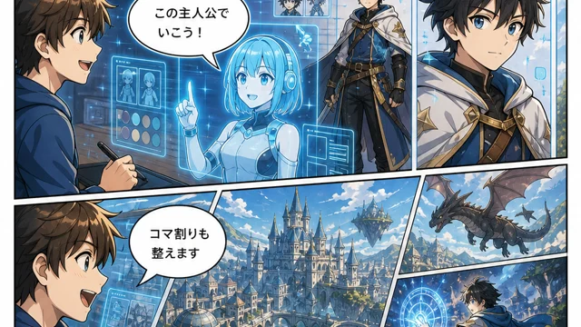 AI漫画制作講座で紹介しているカラー漫画の制作サンプル